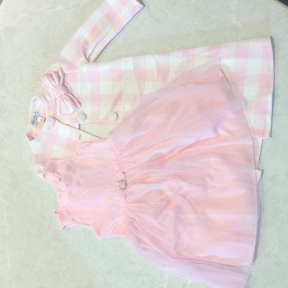 Beautiful Toddler Girl Pink Dress with Coat